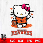 Oregon State Beavers Hello Kitty NCAA 3 Svg Eps Dxf Png File, Digital Download, Instant Download
