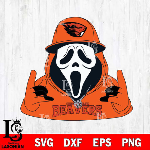 Oregon State Beavers Horror Character Ghostface Sport Svg Eps Dxf Png File, NCAA svg, Digital Download, Instant Download
