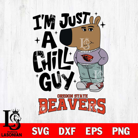Oregon State Beavers I'm Just A Chill Guy Svg Eps Dxf Png File,NCAA Svg Files,Chill Guy svg ,Digital Download ,Instant Download, Cricut File