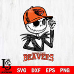 Oregon State Beavers Jack Skellington 3 Halloween Svg Eps Dxf Png File, NCAA svg, Digital Download, Instant Download