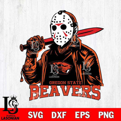 Oregon State Beavers Jason Voorhees Horror 12 Svg Eps Dxf Png File, NCAA svg, Digital Download, Instant Download