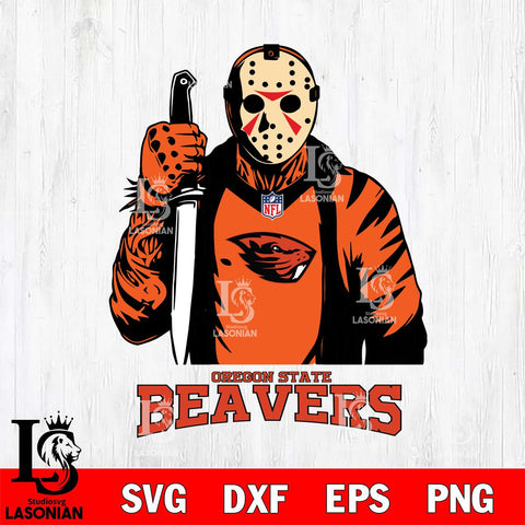 Oregon State Beavers Jason Voorhees Horror 3 Svg Eps Dxf Png File, NCAA svg, Digital Download, Instant Download