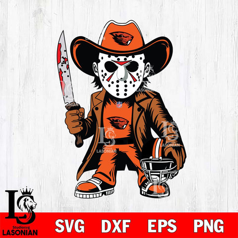 Oregon State Beavers Jason Voorhees Horror Svg Eps Dxf Png File, NCAA svg, Digital Download, Instant Download