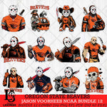 Oregon State Beavers Jason Voorhees Horror Bundle 12 SVG Eps Dxf Png File, bundle NCAA svg, Digital Download, Instant Download