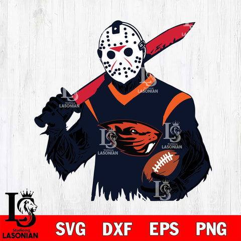 Oregon State Beavers Jason Voorhees Horror Halloween 2 Svg Eps Dxf Png File, NCAA svg, Digital Download, Instant Download