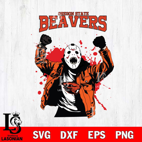 Oregon State Beavers Jason Voorhees Horror Halloween 3 Svg Eps Dxf Png File, NCAA svg, Digital Download, Instant Download