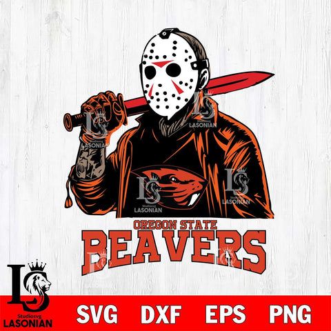 Oregon State Beavers Jason Voorhees Horror Halloween Svg Eps Dxf Png File, NCAA svg, Digital Download, Instant Download