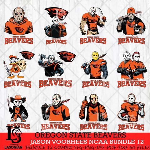 Oregon State Beavers Jason Voorhees NCAA Bundle 12 SVG Svg Eps Dxf Png File, Digital Download
