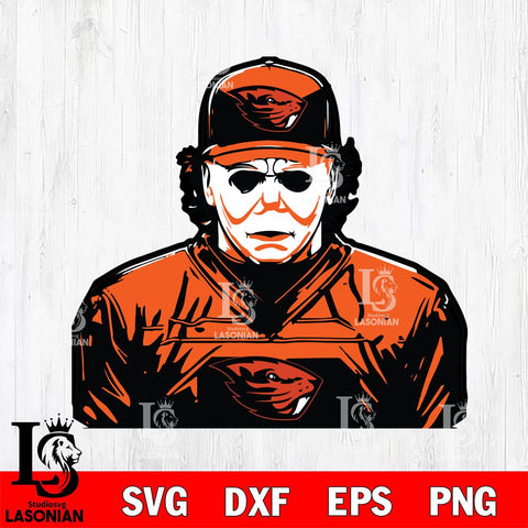 Oregon State Beavers Michael Myers Horror Halloween Svg Eps Dxf Png File, NCAA svg, Digital Download, Instant Download
