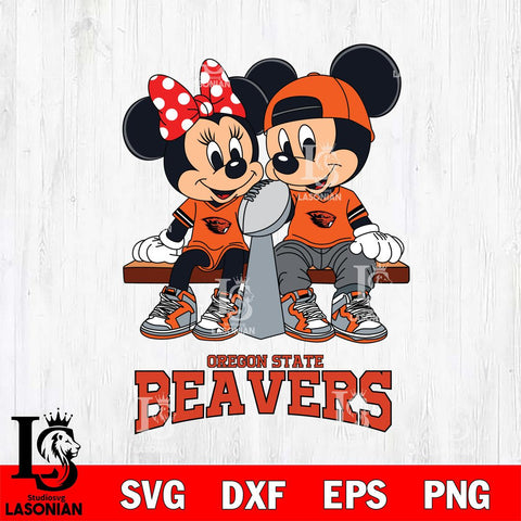 Oregon State Beavers Mickey And Minnie Football Champions Svg Eps Dxf Png File, NCAA svg , Digital Download , Instant Download, Cricut File