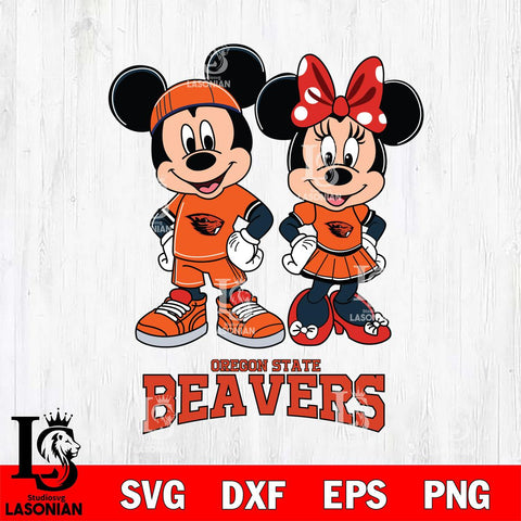 Oregon State Beavers Mickey And Minnie Rugby Svg Eps Dxf Png File, NCAA svg , Digital Download , Instant Download, Cricut File