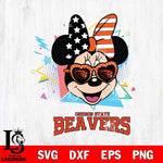 Oregon State Beavers Minnie Mouse Love Sport SVG DXF EPS PNG FILE, NCAA File Cut,Digital Download,Instant Download