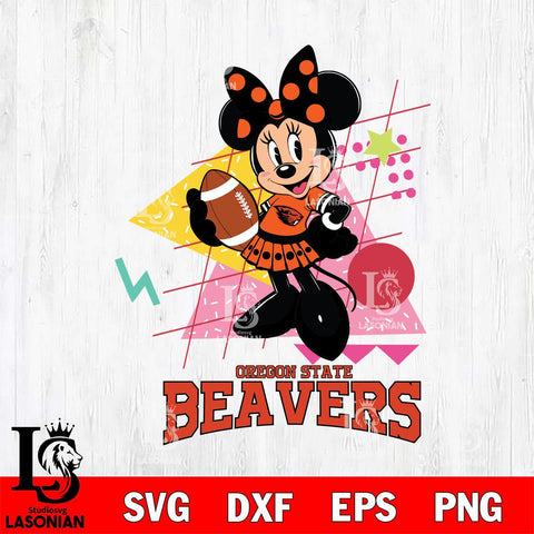Oregon State Beavers Minnie Mouse Sport SVG DXF EPS PNG FILE, NCAA File Cut,Digital Download,Instant Download