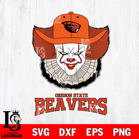 Oregon State Beavers Pennywise Horror Sport 12 Svg Eps Dxf Png File, Digital Download