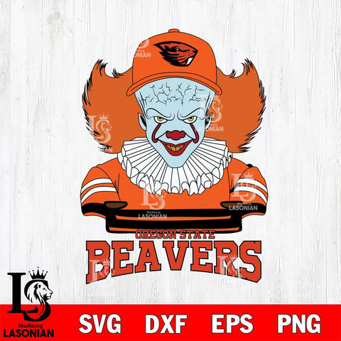 Oregon State Beavers Pennywise Horror Sport 2 Svg Eps Dxf Png File, Digital Download
