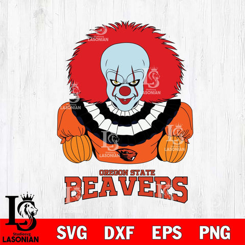Oregon State Beavers Pennywise Horror Sport 3 Svg Eps Dxf Png File, Digital Download
