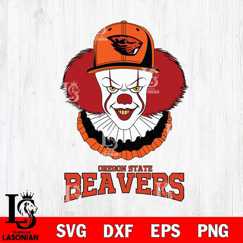 Oregon State Beavers Pennywise Horror Sport 4 Svg Eps Dxf Png File, Digital Download