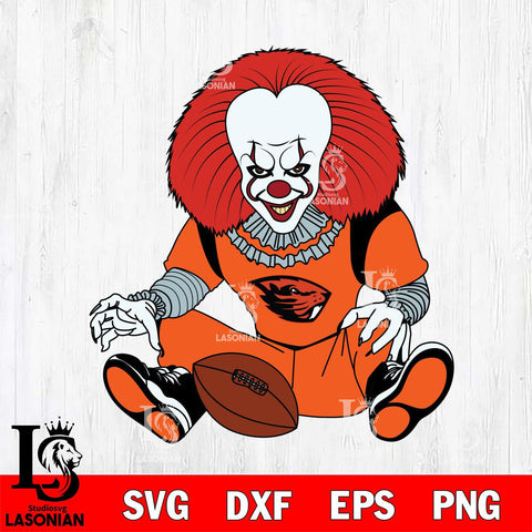 Oregon State Beavers Pennywise Horror Sport 6 Svg Eps Dxf Png File, Digital Download