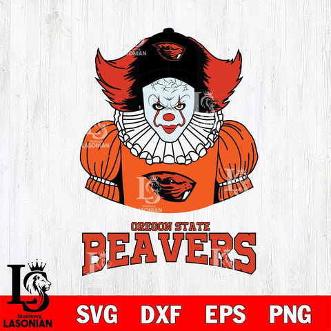 Oregon State Beavers Pennywise Horror Sport 7 Svg Eps Dxf Png File, Digital Download