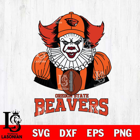 Oregon State Beavers Pennywise Horror Sport 9 Svg Eps Dxf Png File, Digital Download