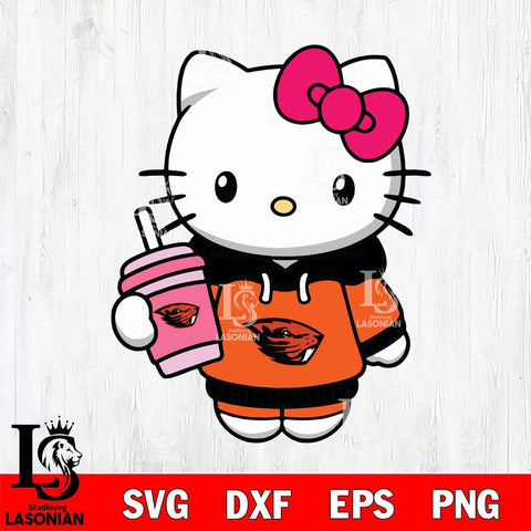 Oregon State Beavers Pretty Hello Kitty Svg Eps Dxf Png File, Digital Download, Instant Download