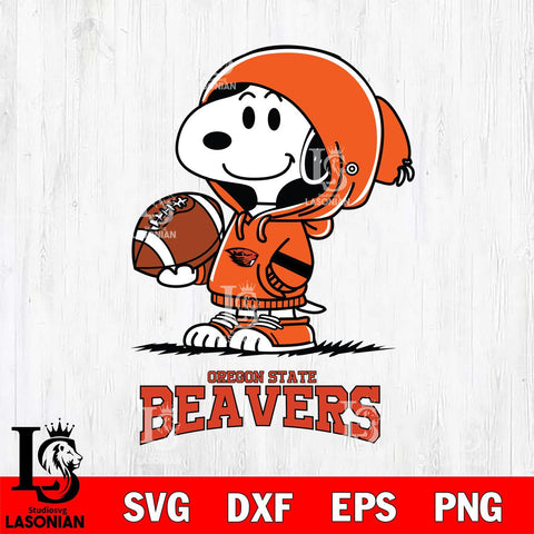 Oregon State Beavers Snoopy Football Svg Eps Dxf Png File, NCAA svg , Digital Download , Instant Download, Cricut File
