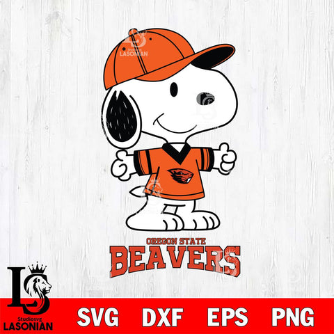 Oregon State Beavers Snoopy football SVG DXF EPS PNG FILE,Snoopy File Cut, NCAA Digital Download,Instant Download,Christmas Silhouette