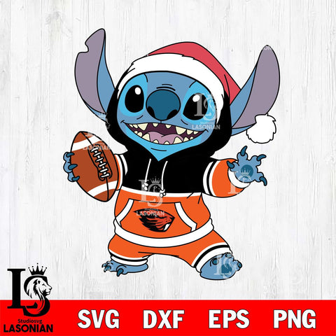 Oregon State Beavers Stitch Football Christmas File Cut, NCAA SVG DXF EPS PNG FILE, Digital Download , Criucut , Silhouette