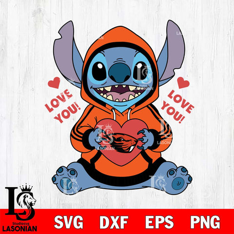 Oregon State Beavers Stitch Love You File Cut, NCAA SVG DXF EPS PNG FILE, Digital Download , Criucut , Silhouette