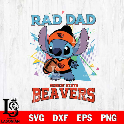 Oregon State Beavers Stitch Rad Dad SVG DXF EPS PNG FILE, NCAA File Cut,Digital Download,Instant Download