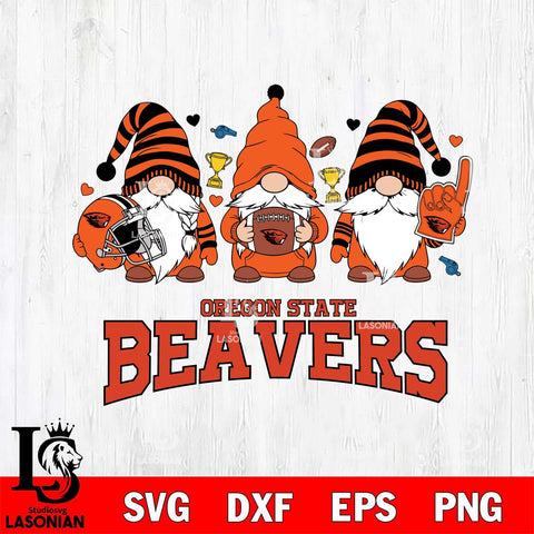 Oregon State Beavers Three Gnome File Cut, NCAA SVG, Digital Download , Criucut , Silhouette