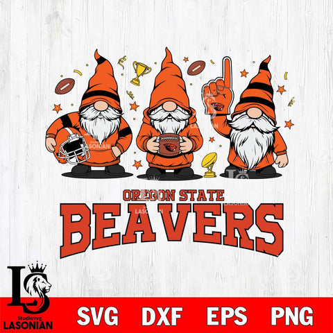 Oregon State Beavers Three Gnome FAN File Cut, NCAA SVG, Digital Download , Criucut , Silhouette