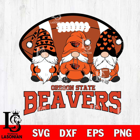 Oregon State Beavers Three Gnome Football File Cut, NCAA SVG, Digital Download , Criucut , Silhouette