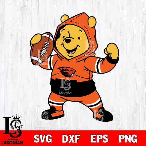 Oregon State Beavers Winnie The Pooh Disney Football Christmas File Cut, NCAA SVG DXF EPS PNG FILE, Digital Download , Criucut , Silhouette