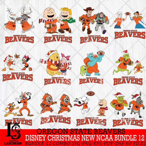 Oregon State Beavers  Disney Christmas New NCAA Bundle 12 Cricut,Christmas SVG DXF EPS PNG FILE, BUNDLE NCAA Digital Download,Instant Download, Silhouette