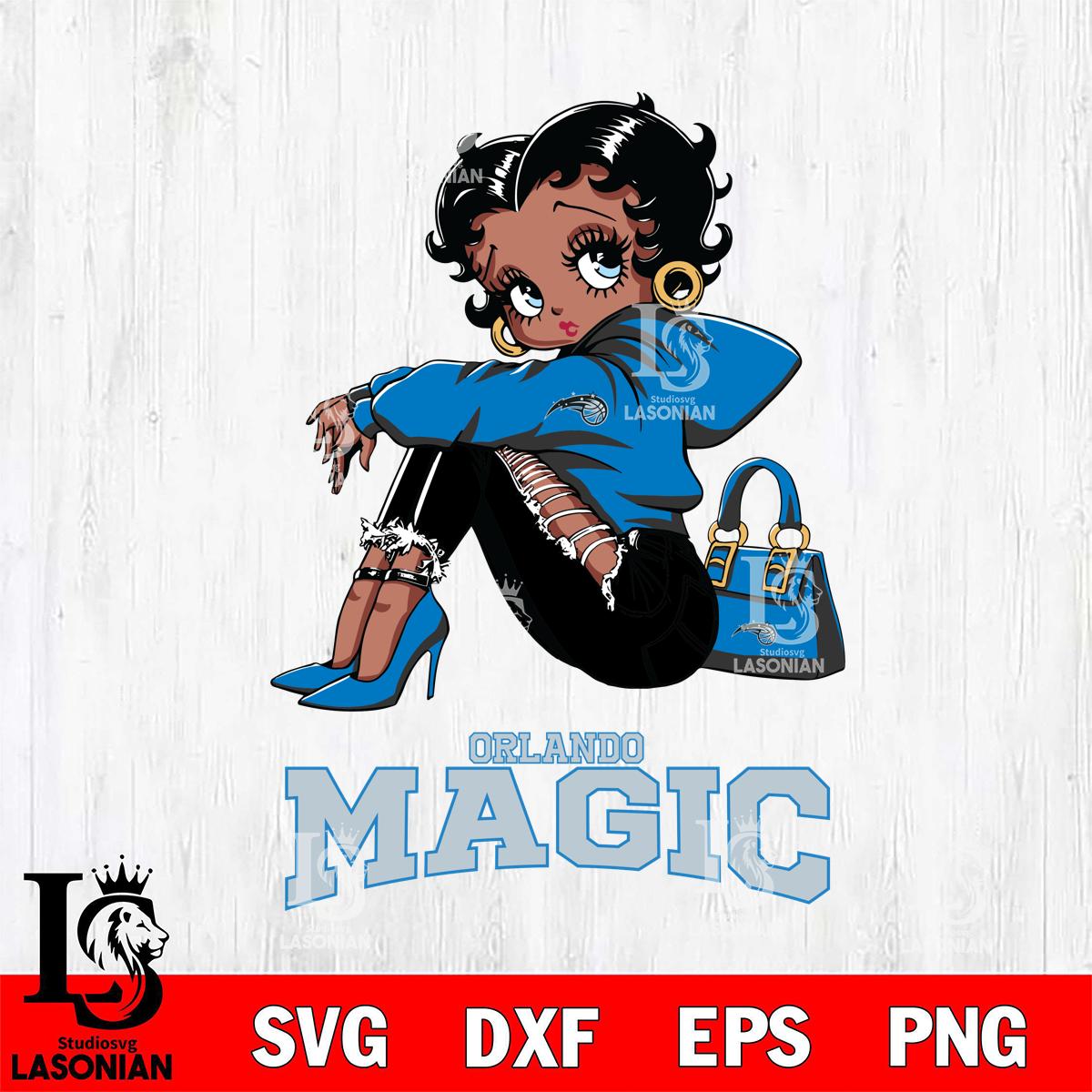 Orlando Magic Betty Boop Black Fan Girl – lasoniansvg