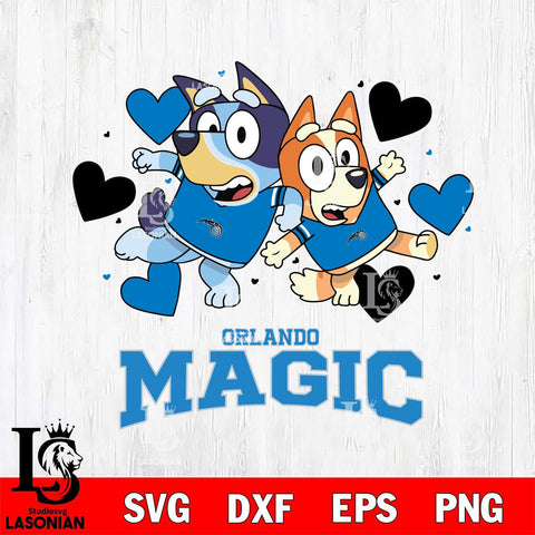 Orlando Magic Bluey & Bingo 10 Svg Eps Dxf Png File, NBA svg, Digital Download, Instant Download