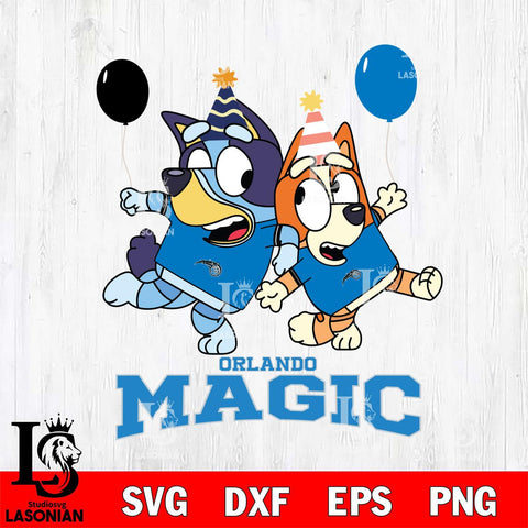 Orlando Magic Bluey & Bingo 11 Svg Eps Dxf Png File, NBA svg, Digital Download, Instant Download