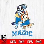 Orlando Magic Bluey & Bingo 12 Svg Eps Dxf Png File, NBA svg, Digital Download, Instant Download