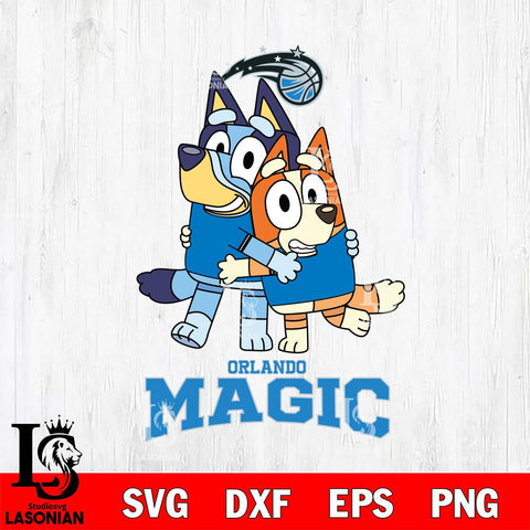 Orlando Magic Bluey & Bingo 12 Svg Eps Dxf Png File, NBA svg, Digital Download, Instant Download