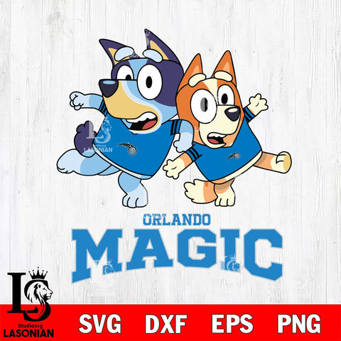 Orlando Magic Bluey & Bingo 13 Svg Eps Dxf Png File, NBA svg, Digital Download, Instant Download