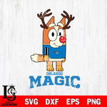 Orlando Magic Bluey Chilli Christmas Deer Svg Eps Dxf Png File, Digital Download