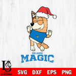 Orlando Magic Bluey Chilli Happy Christmas Svg Eps Dxf Png File, Digital Download