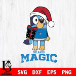 Orlando Magic Bluey Christmas Svg Eps Dxf Png File, Digital Download