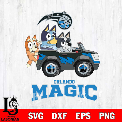 Orlando Magic Bluey friends Svg Eps Dxf Png File, NBA svg, Digital Download, Instant Download