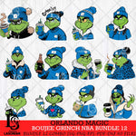 Orlando Magic Boujee Grinch NBA Bundle 12 SVG Eps Dxf Png File, Digital Download, Instant Download