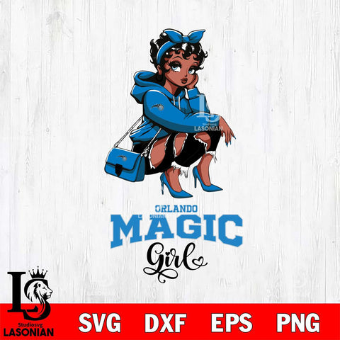 Orlando Magic Fashion Black Fan Girl Betty Boop