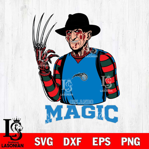 Orlando Magic Freddy Krueger Horror Svg Eps Dxf Png File, NBA svg, Digital Download, Instant Download