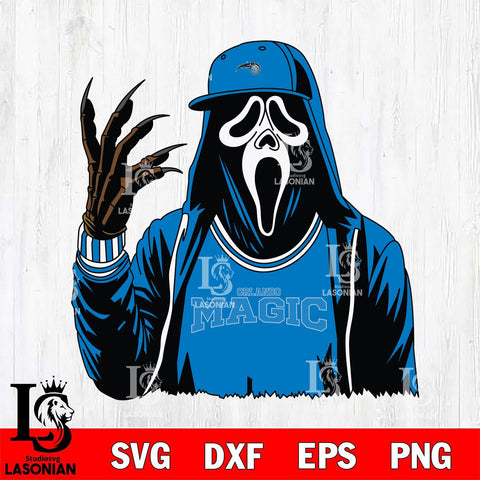 Orlando Magic Ghostface Horror basketball SVG DXF EPS PNG FILE, NBA File Cut,Halloween Digital Download,Instant Download, Silhouette