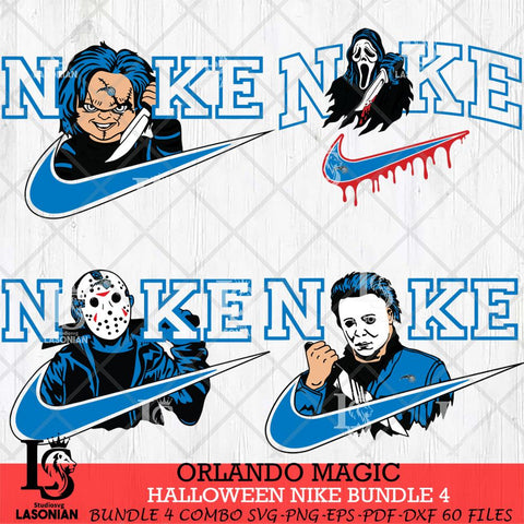 Orlando Magic Halloween Nike NBA Bundle 4 Svg Eps Dxf Png File, Digital Download, Instant Download